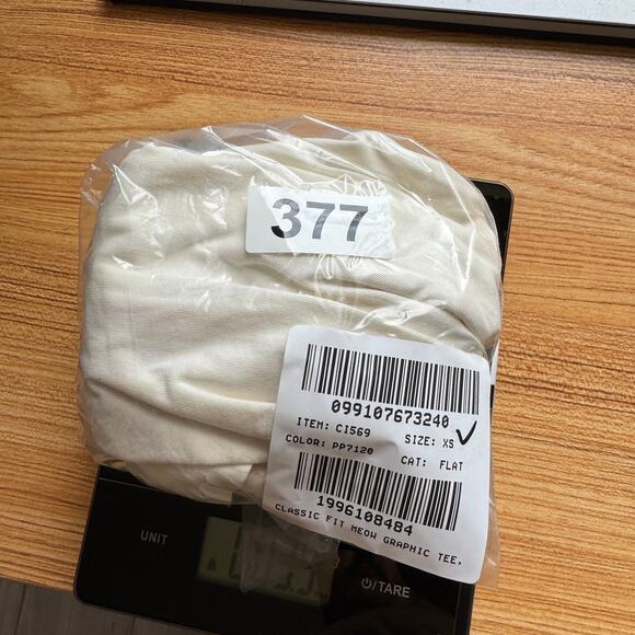 J.Crew Classic-Fit Meow Graphic T-shirt WMNS XS Cream Red Short Sleeve Crew Neck - Picture 8 of 8